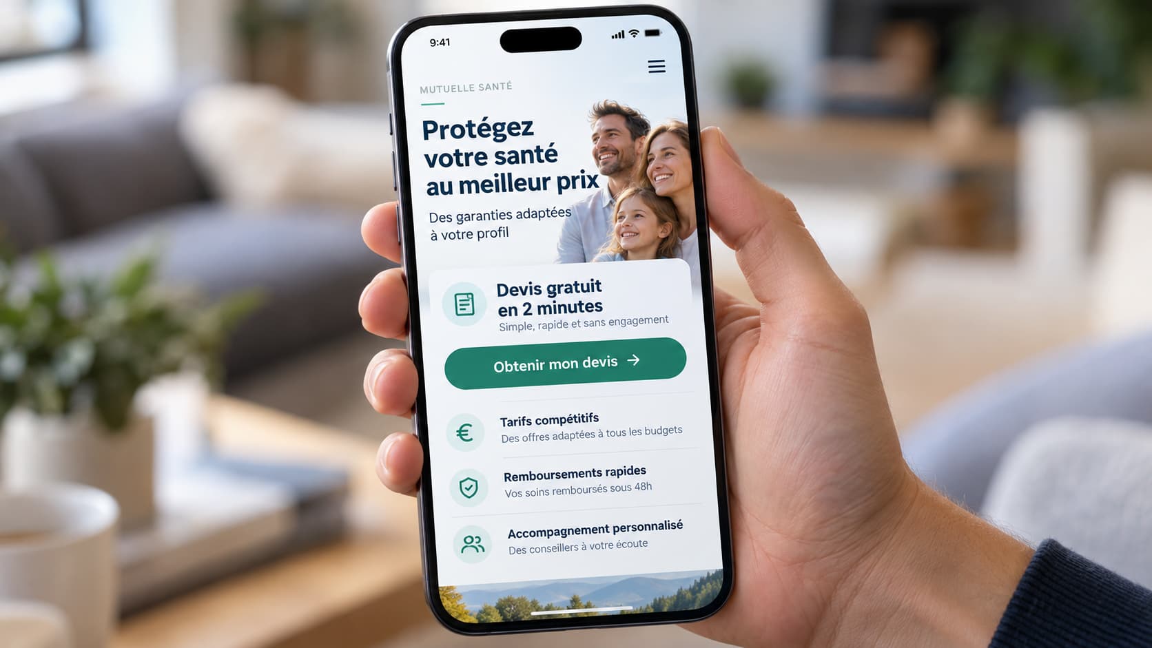 Exemple de page de vente sur mobile